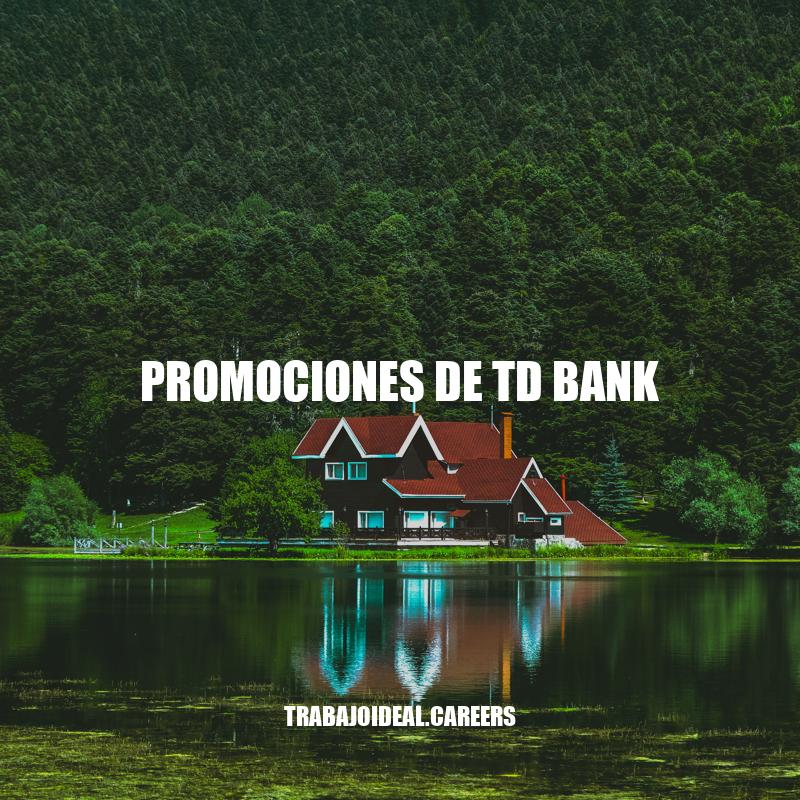 Las mejores promociones de TD Bank para ahorrar dinero